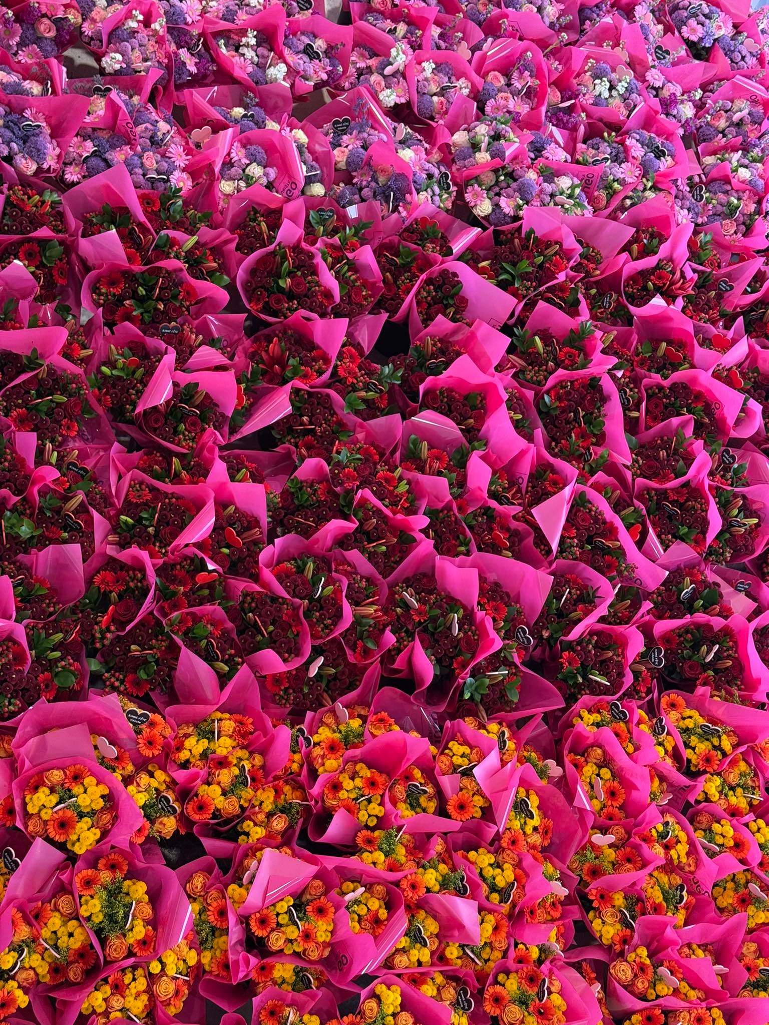 Fleurs de saison fraîches